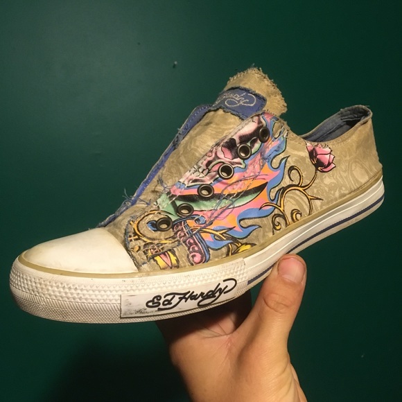 ed hardy chuck taylor shoes